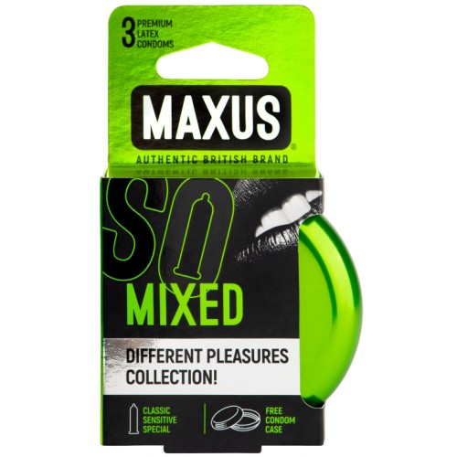 Презервативы в металлическом кейсе Maxus №3 Mixed микс