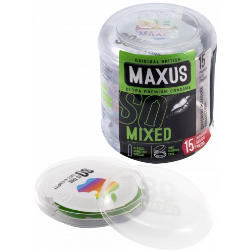 Презервативы в пластиковом кейсе Maxus №15 Mixed микс
