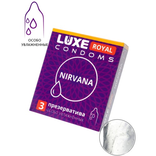 Презервативы с дополнительной смазкой Luxe Royal Nirvana 3 шт