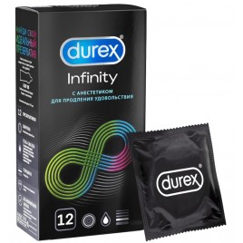 Презервативы Durex №12 Infinity гладкие с анестетиком Презервативы Durex №12 Infinity гладкие с анестетиком