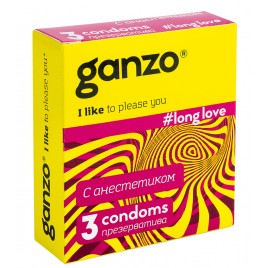 Презервативы Ganzo №3 Long Love с анестетиком Презервативы Ganzo №3 Long Love с анестетиком