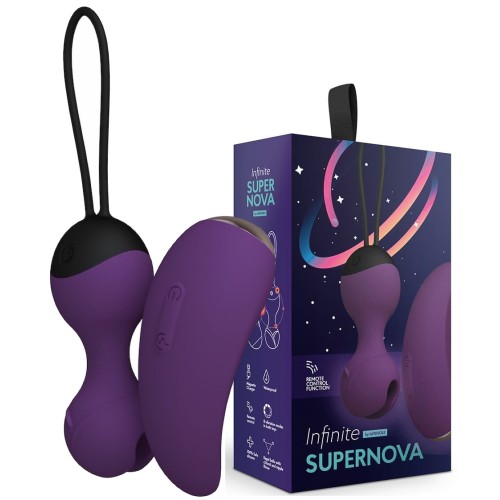 Виброшарики Кегеля с вибро-пультом дистанционного управления SuperNova цвет сливовый