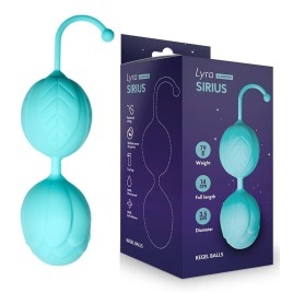 Вагинальные шарики Sirius со смещенным центром тяжести цвета аквамарин 3,8 см