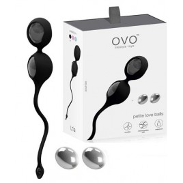 Набор черныx вагинальныx шариков Ovo со смещенным центром тяжести