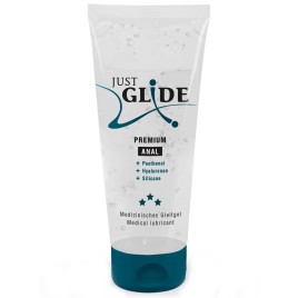 Веганский лубрикант JustGlide Premium Anal с гиалуроном и пантенолом 200 мл