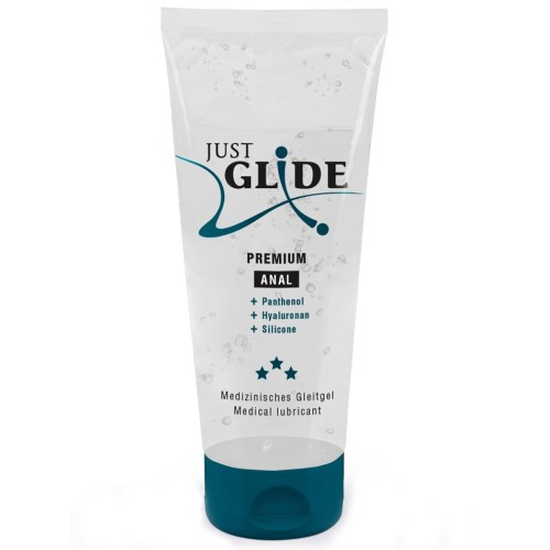 Веганский лубрикант JustGlide Premium Anal с гиалуроном и пантенолом 200 мл