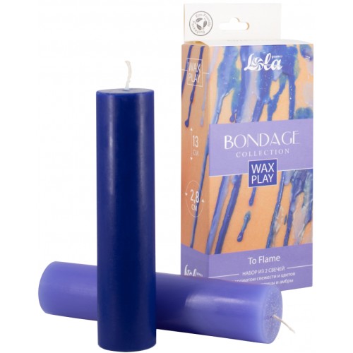 Набор из 2 низкотемпературных Wax Play свечей Bondage To Flame 160 гр