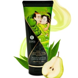 Съедобный массажный крем Shunga Pear & Exotic Green Tea со вкусом груши и зеленого чая 200 мл