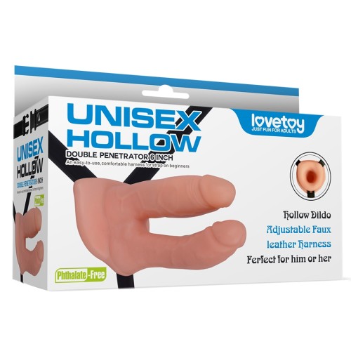 Фаллопротез для двойного проникновения Unisex Hollow Double Penetrator 13 см и 14 см
