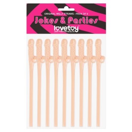 Трубочки бежевые Original Willy Straws 9 шт