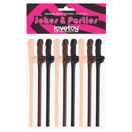 Трубочки цветные Original Willy Straws 9 шт