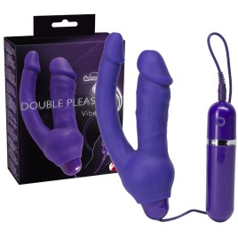 Двойной вибратор фиолетового цвета Double Pleasure