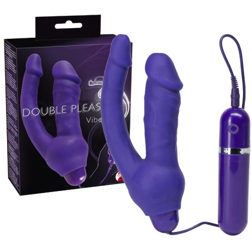 Двойной вибратор фиолетового цвета Double Pleasure
