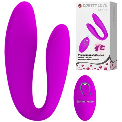 Вибромассажер для пар с дистанционным управлением Pretty Love Letitia
