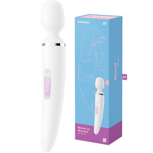 Вибромассажер перезаряжаемый Satisfyer Wand-er Women белый