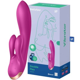 Смарт-вибратор с клиторальным стимулятором Satisfyer Double Flex Violet