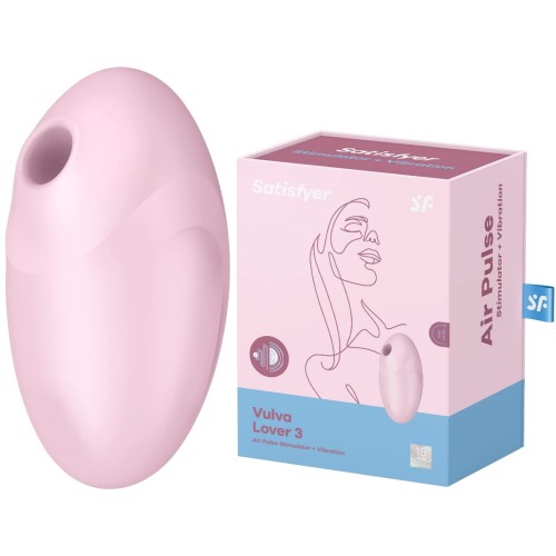 Вакуумно-волновой стимулятор клитора с вибрацией Satisfyer Vulva Lover 3 розовый