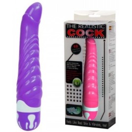 Рельефный вибратор The Realistic Cock фиолетовый