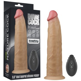 Реалистичный вибратор с ротацией Dual Layered Silicone Rotator 23 см