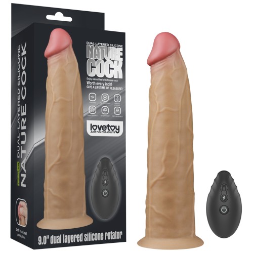 Реалистичный вибратор с ротацией Dual Layered Silicone Rotator 23 см