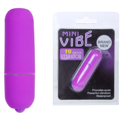 Вибропуля Mini Vibe фиолетовая с 10 функциями вибрации