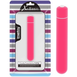 Мини-вибратор X-Basic с 10 режимами розовый