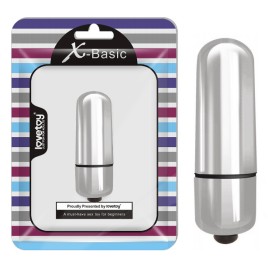 Серебристая вибропуля X-Basic Bullet Mini Lovetoy