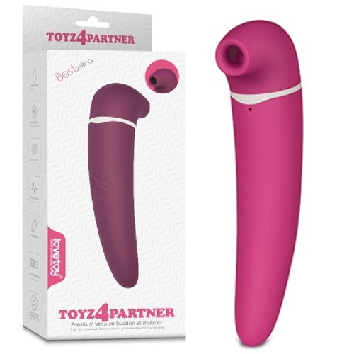 Вакуумный стимулятор клитора с вибрацией Toyz4Partner розовый