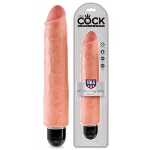 Телесный вибратор-реалистик 10 Vibrating Stiffy