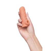 Насадка KOKOS реалистичная с дополнительной стимуляцией, TPE, телесная, 10 см