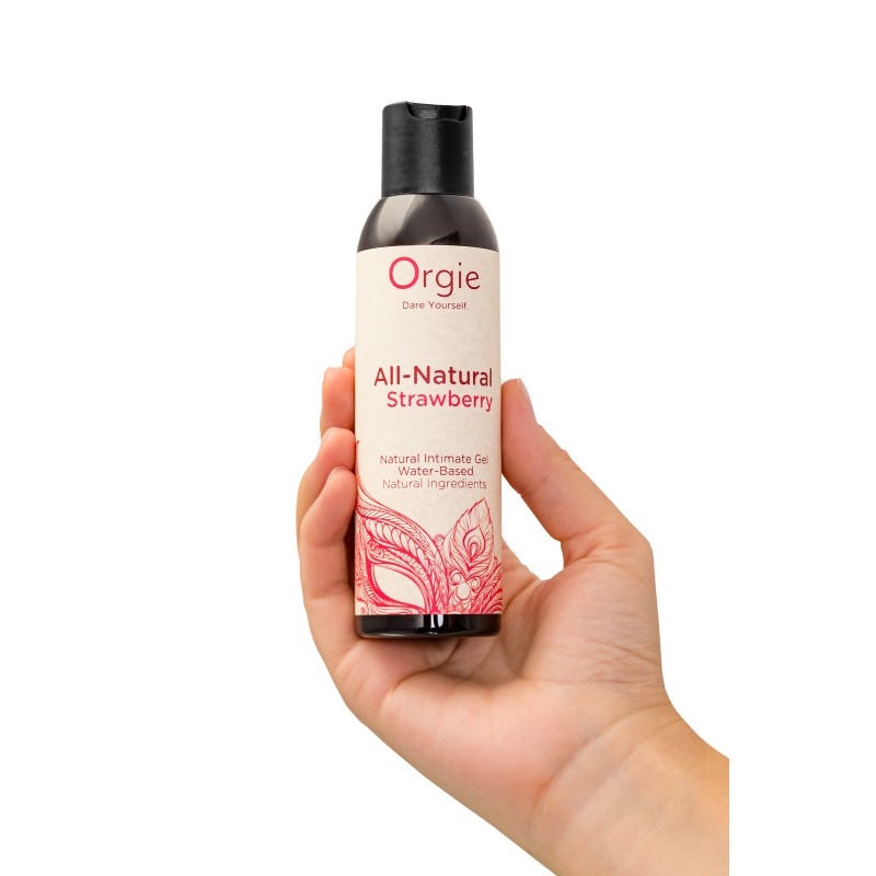 Интимный гель Orgie ALL - NATURAL STRAWBERRY на водной основе, 150 мл