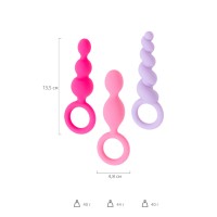 Набор анальных плагов Satisfyer Booty Call colored 3 шт, силикон, ассорти, 13,5 см