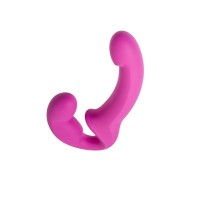 Анатомический безремневой страпон Fun Factory SHARE LITE, силикон, розовый