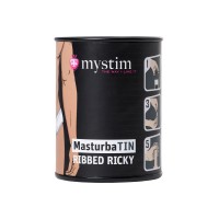 Мастурбатор MasturbaTIN Ribbed Ricky, TPE, белый,4.5 см