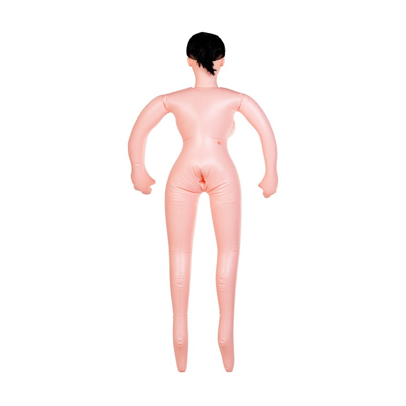 Кукла надувная Dolls-X by TOYFA Медсестра Emilia, реалистичная голова,брюнетка, с двумя отверстиями