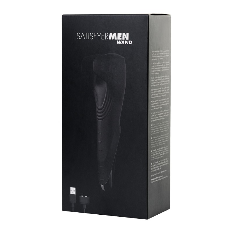 Мастурбатор нереалистичный Satisfyer  Men Wand , силикон, чёрный, 20 см.