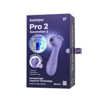 Вакуумный стимулятор клитора Satisfyer Pro 2 Generation 3, Connect App, фиолетовый, 16,4 см