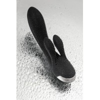 Вибратор с клиторальным стимулятором Satisfyer Double Flex Connect App, черный, силикон, 20 см