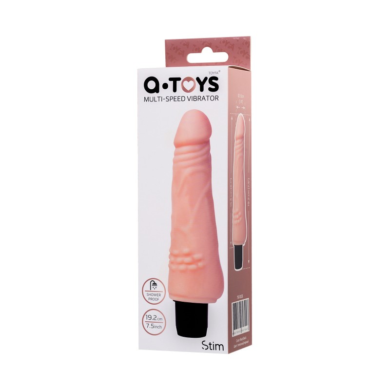 Реалистичный вибратор A-Toys by TOYFA Stim, TPE, телесный, 19,2 см