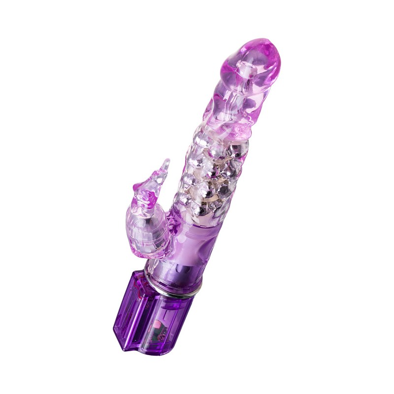 Вибратор с клиторальным стимулятором A-Toys by TOYFA High-Tech fantasy, TPE, фиолетовый, 26,5 см
