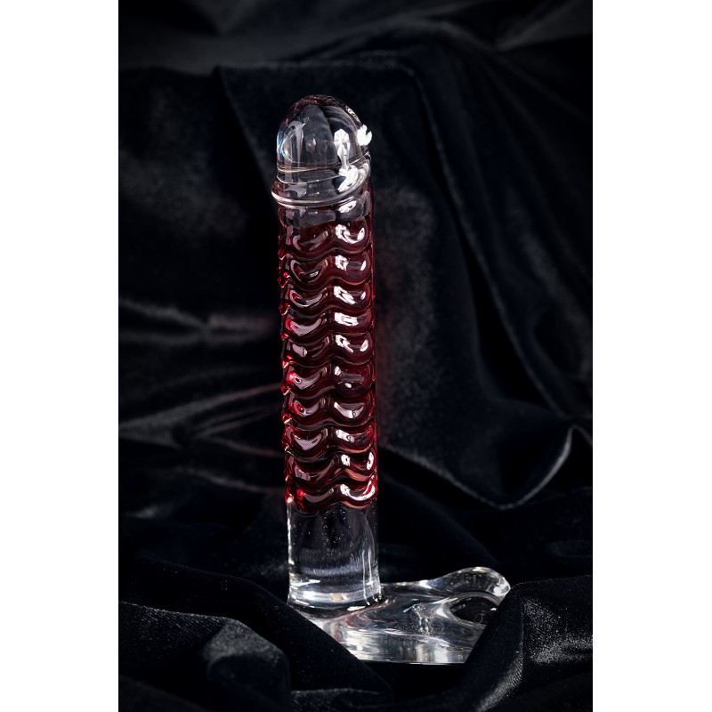 Нереалистичный фаллоимитатор Sexus Glass, стекло, прозрачный, 16 см