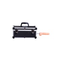Секс-чемодан Diva Tool Box, с двумя сменными насадками, металл, черный, 41 см