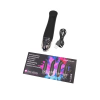Вибратор Mystim Right on Ron с электростимуляцией, силикон, черный, 16,5 см
