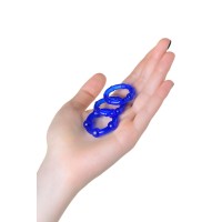 Набор эрекционных колец на пенис A-Toys by TOYFA, TPE, синий, Ø 3,5/3/2 см