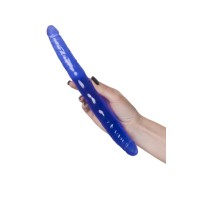 Двусторонний фаллоимитатор  Toyfa Basic, TPE, синий, 28,5 см