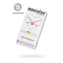 Презервативы Masculan, ultra 4, ультрапрочные, 19 см, 3,4 см, 10 шт.(Ultra Safe Black № 10)