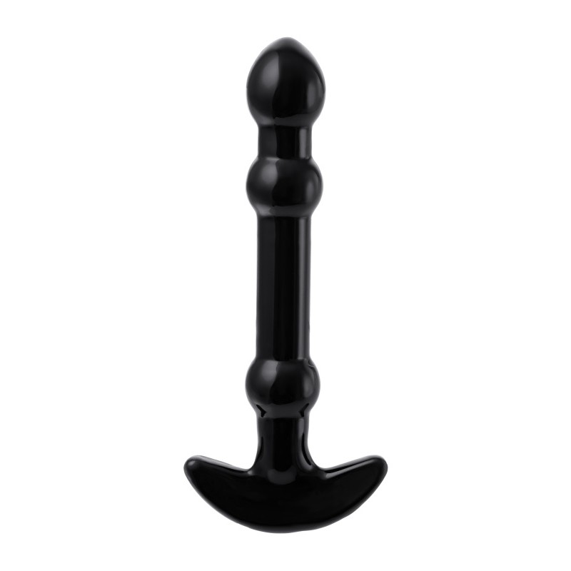 Нереалистичный фаллоимитатор Sexus Glass, стекло, черный, 19 см