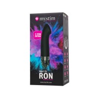Вибратор Mystim Right on Ron с электростимуляцией, силикон, черный, 16,5 см