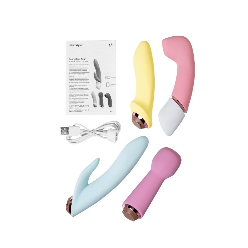 Набор вибраторов Satisfyer Marvelous Four, силикон, ассорти
