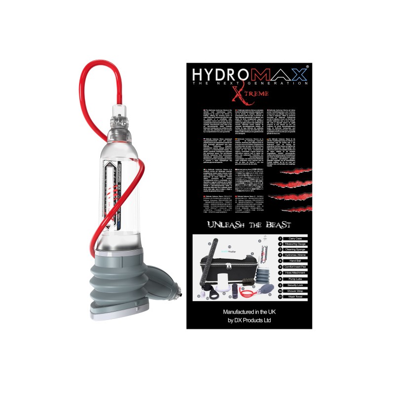 Гидропомпа Bathmate Hydromax Xtreme X30, прозрачная, 30 см